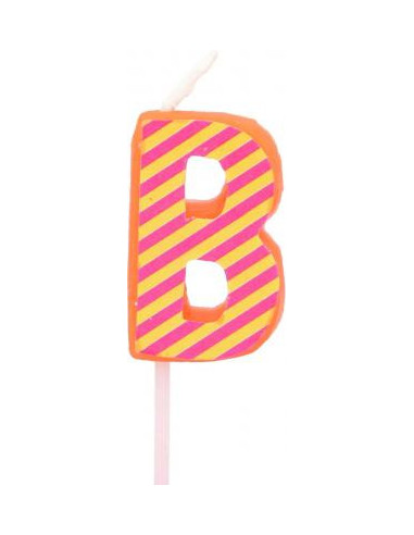 Bougies anniversaire lettre b orange