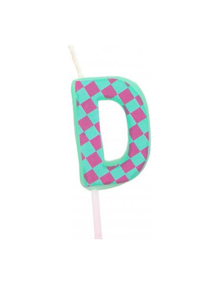 Bougies anniversaire lettre d vert
