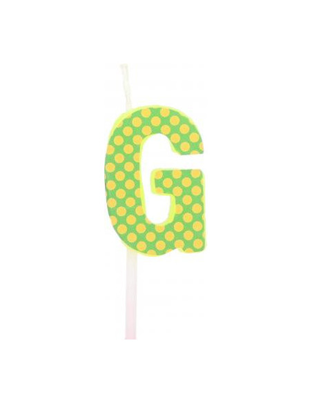 Bougie anniversaire lettre g jaune