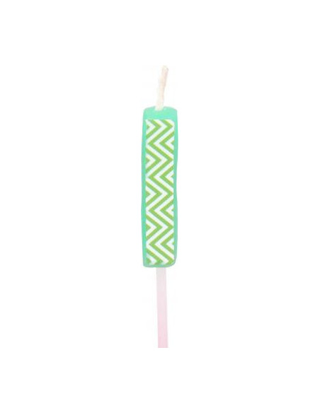 Bougie anniversaire lettre i vert
