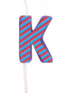 Bougie anniversaire lettre k violet