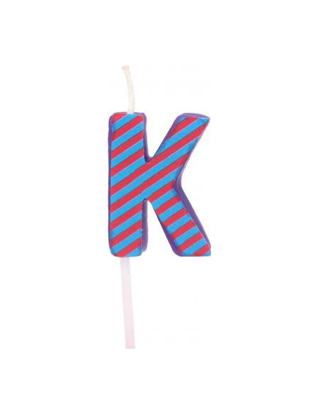 Bougie anniversaire lettre k violet