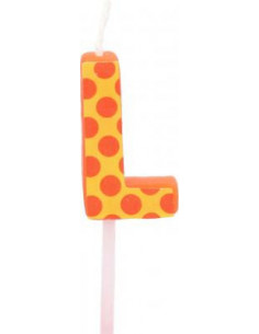 Bougie anniversaire lettre l orange