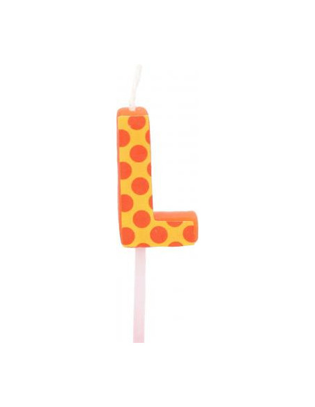 Bougie anniversaire lettre l orange