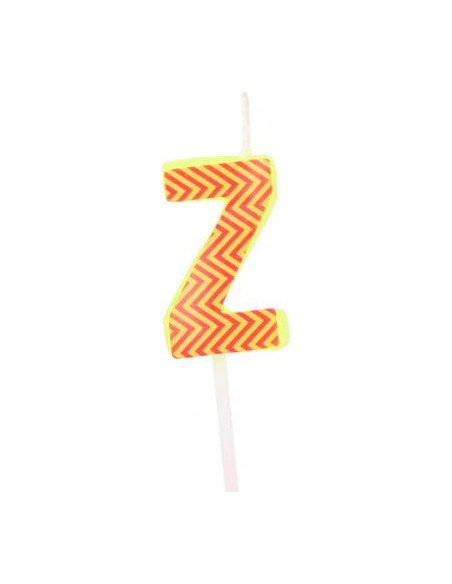 Bougie anniversaire lettre z jaune
