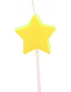 Bougie anniversaire etoile jaune
