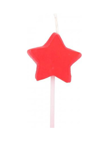 Bougie anniversaire etoile rouge
