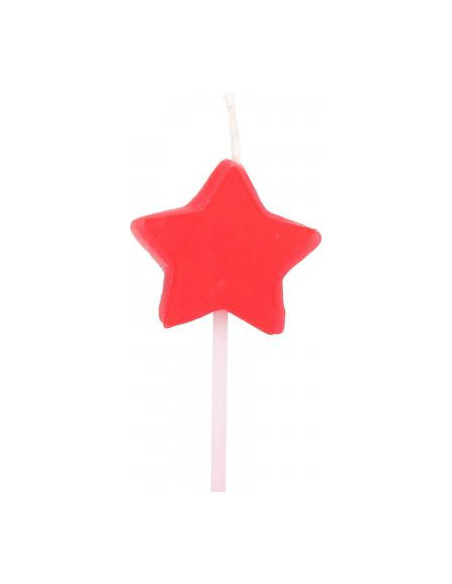 Bougie anniversaire etoile rouge