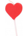 Bougie anniversaire coeur rouge