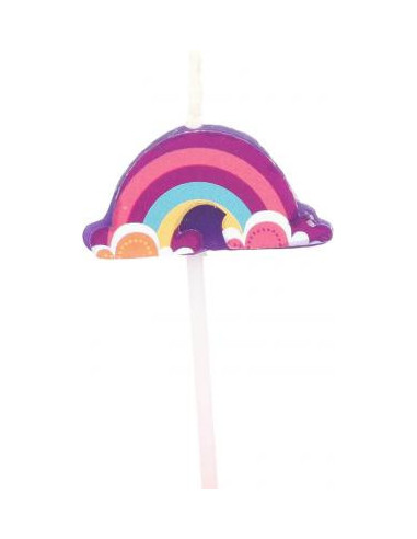 Bougie anniversaire arc en ciel