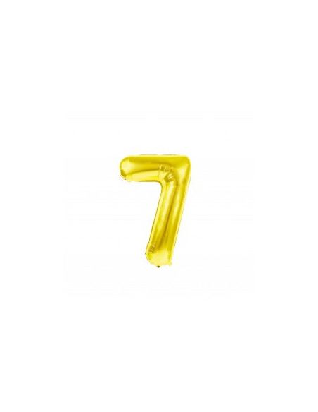 Ballon mylar chiffre 7 or 86cm
