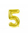 Ballon mylar chiffre 5 or 86cm