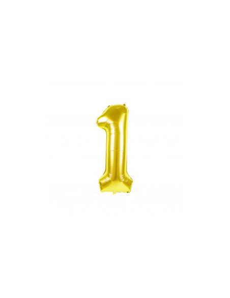 Ballon mylar chiffre 1 or 36cm