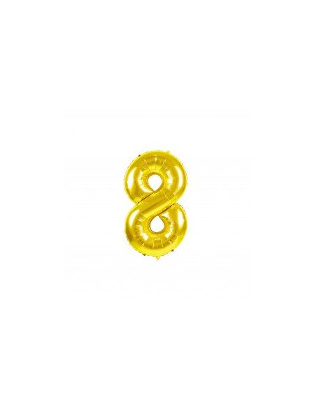 BALLON MYLAR CHIFFRE 8 OR 36CM