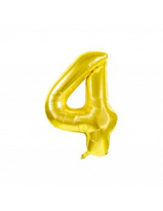 BALLON MYLAR CHIFFRE 4 OR 36CM