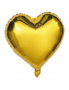 Ballon mylar coeur or