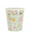 Gobelets festonnes 200ml shabby et or x 8