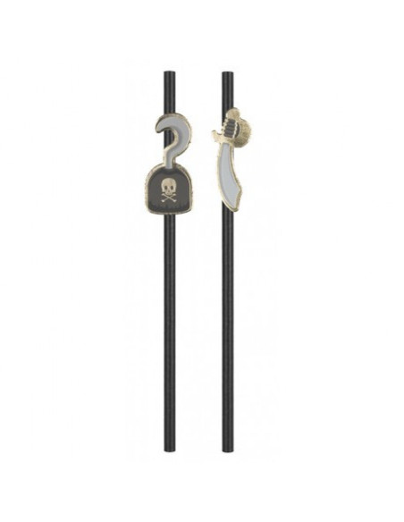 Set de 10 pailles pirate