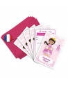 Pack 6 cartes invitation princesse rose
