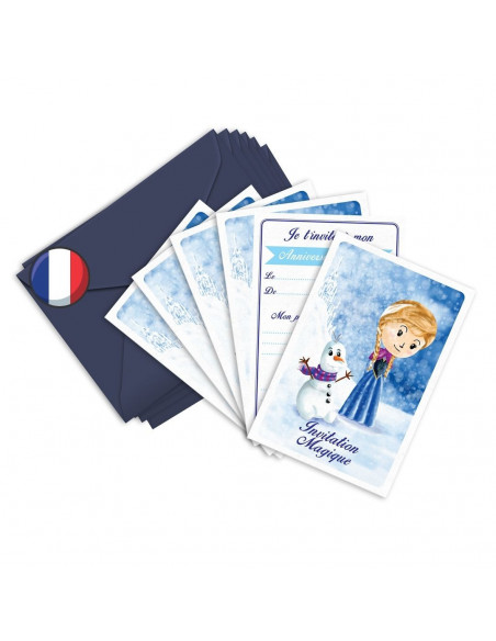Pack 6 cartes invitation anna