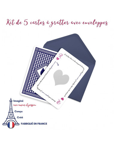 Pack 5 cartes a gratter garcon