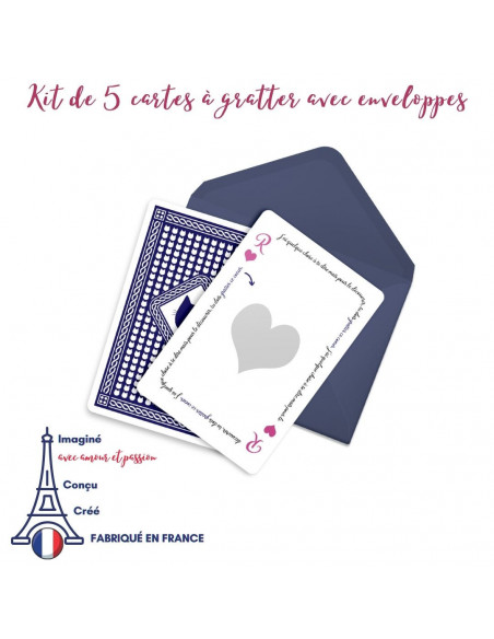 Pack 5 cartes a gratter garcon