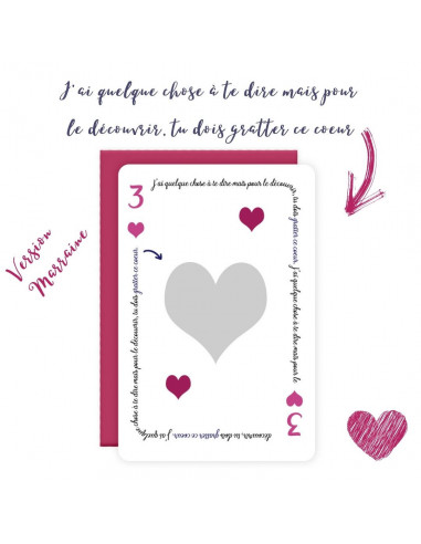 Cartes a gratter parrain/marraine