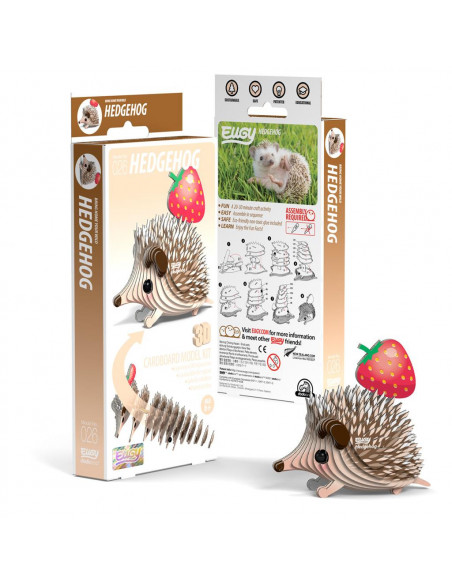 Eugy 3D Hérisson - Puzzle animal écologique