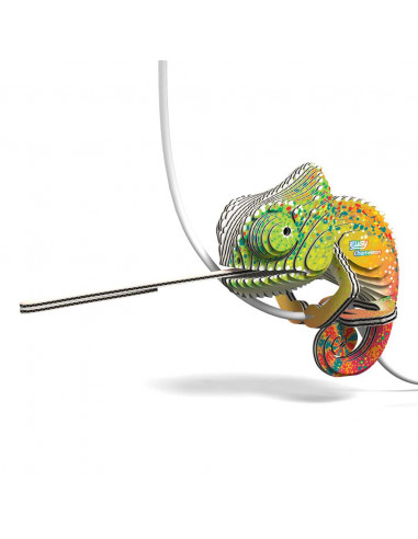 Eugy 3D Caméléon - Puzzle reptile écologique