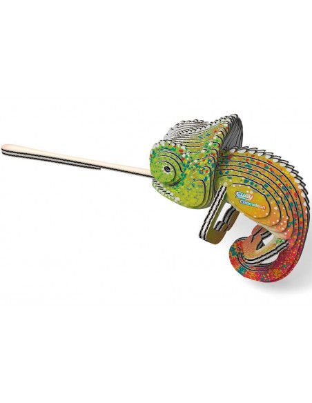 Eugy 3D Caméléon - Puzzle reptile écologique