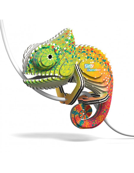 Eugy 3D Caméléon - Puzzle reptile écologique