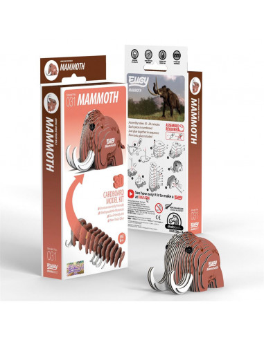 Eugy 3D Mammouth - Puzzle écologique ère glaciaire