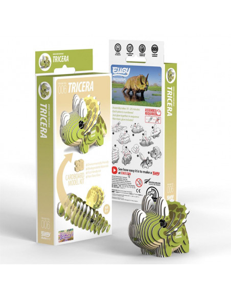 Eugy 3D Tricératops - Puzzle écologique préhistorique