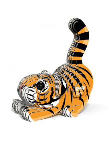Eugy 3D Tigre - Puzzle écologique félin sauvage