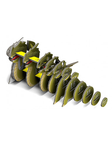 Eugy 3D Dragon Vert - Puzzle écologique fantastique