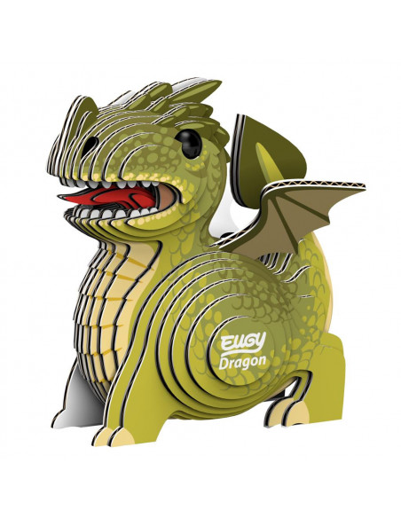 Eugy 3D Dragon Vert - Puzzle écologique fantastique