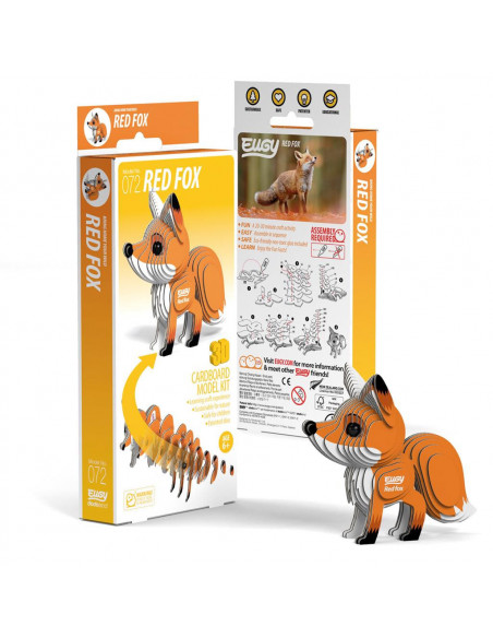 Eugy 3D Renard Roux - Puzzle écologique forestier