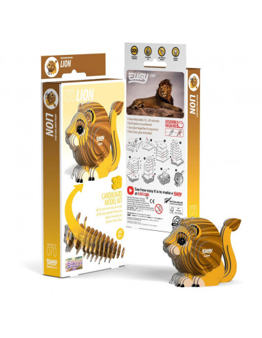 Eugy 3D Lion - Puzzle écologique roi de la savane