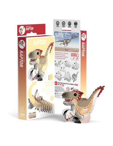Eugy puzzle 3d - prehistoire - raptor