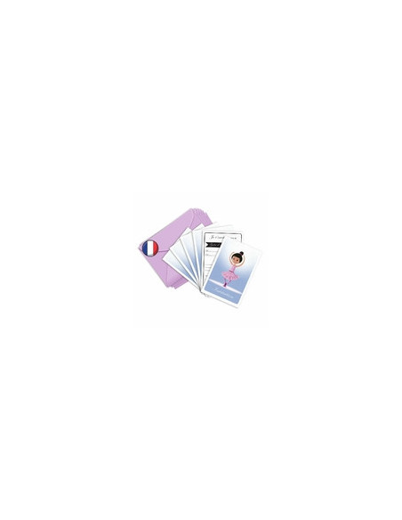 PACK 6 CARTES INVITATION ANNIVERSAIRE - DANSE