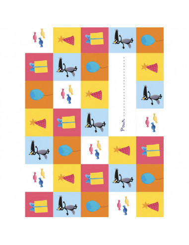 Pack de 8 cartes d'anniversaire loup