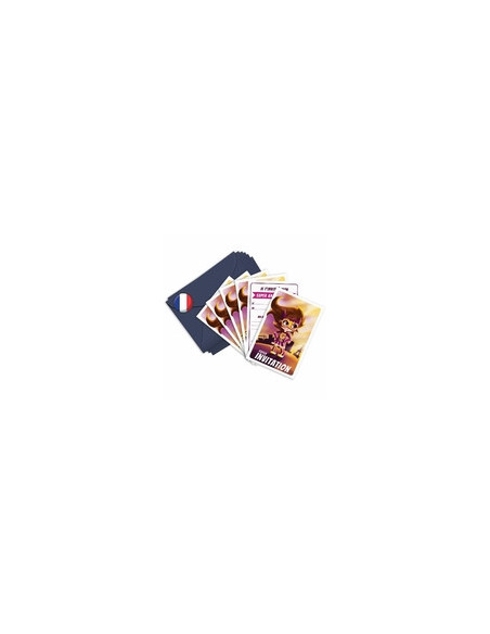 PACK 6 CARTES INVITATION ANNIVERSAIRE - SUPER-HEROS FILLE