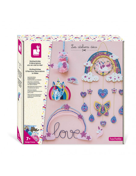 MULTIACTIVITES 6 DECORATIONS ARC-EN-CIEL A CREER