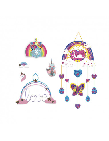 MULTIACTIVITES 6 DECORATIONS ARC-EN-CIEL A CREER