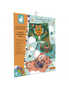 6 CARTES POP-UP ANIMAUX A CREER