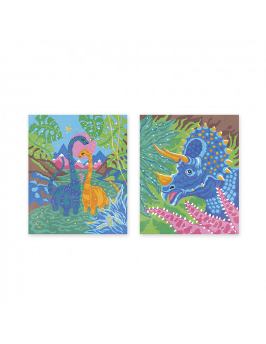 PEINTURE AU NUMERO DINOSAURES