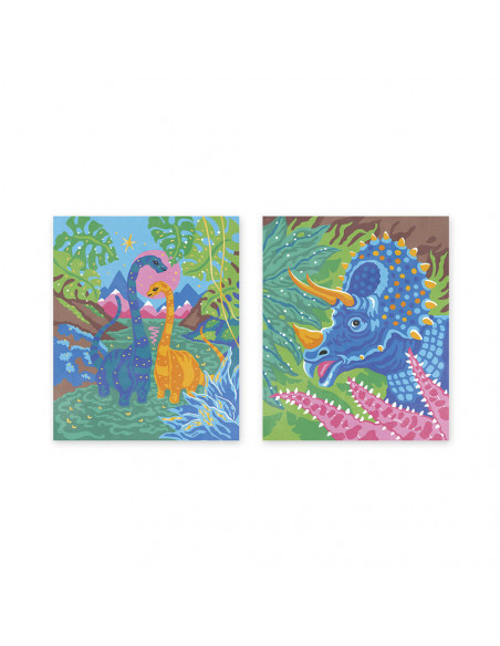PEINTURE AU NUMERO DINOSAURES