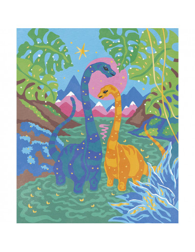 PEINTURE AU NUMERO DINOSAURES