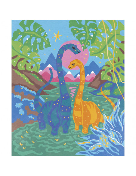 PEINTURE AU NUMERO DINOSAURES