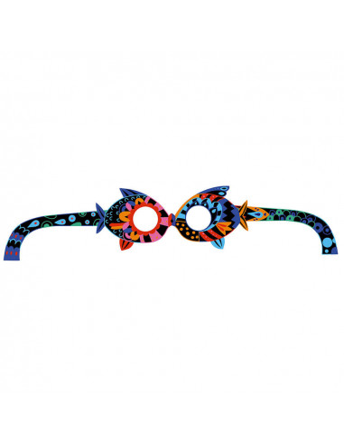 SCRATCH ART MASQUES ET LUNETTES ANIMAUX 